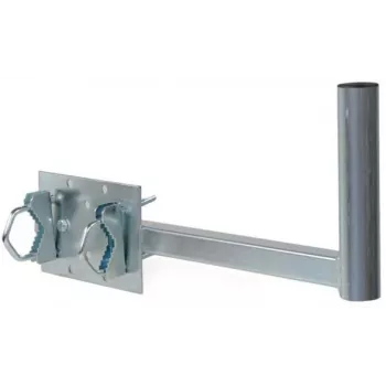 CORAB UBU-38/450-H Uniwersalny uchwyt balkonowy do anten satelitarnych, naziemnych i LTE, średnica masztu 38 mm, wysięg 450 mm, stal ocynkowana ogniowo, kolor szary metaliczny