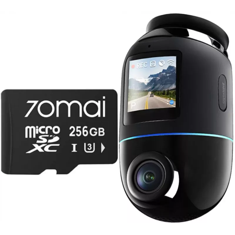 70mai X800 Omni 4K Kamera samochodowa Czarna + Karta SD 256GB