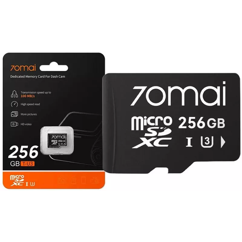 70mai X800 Omni 4K Kamera samochodowa Czarna + Karta SD 256GB