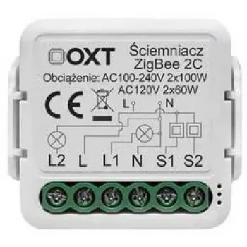 OXT Mini Moduł Ściemniacza 2 Obwody ZigBee TUYA T266