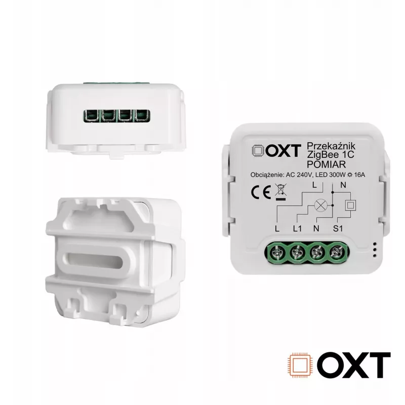OXT T260P 1-kanałowy inteligentny moduł przekaźnika 16A z monitorowaniem mocy, ZigBee 3.0, kompatybilny z Tuya