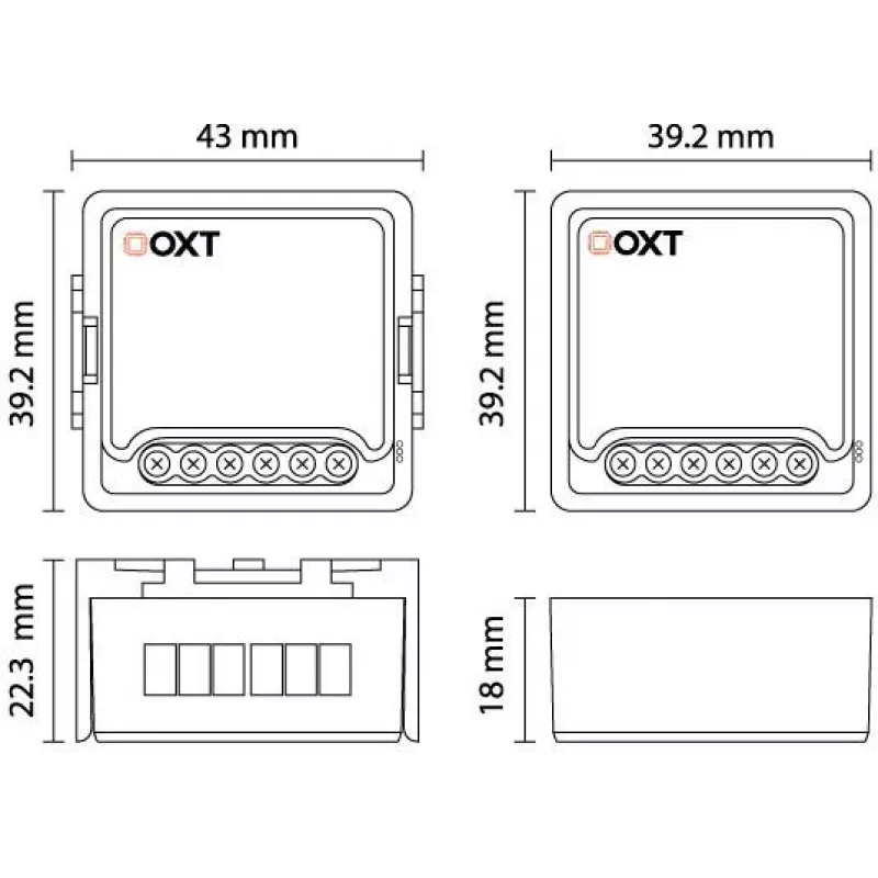 OXT T260P 1-kanałowy inteligentny moduł przekaźnika 16A z monitorowaniem mocy, ZigBee 3.0, kompatybilny z Tuya