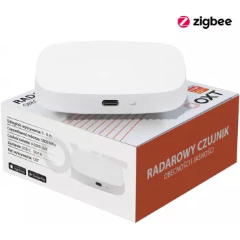 OXT T165 USB ZigBee Tuya Czujnik Obecności i Jasności z Radarem Fali Milimetrowej