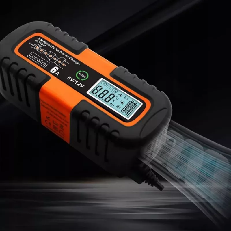 ZENWIRE JMD-6S 6V/12V 6A Inteligentna Ładowarka Akumulatorów z Funkcją Naprawy do Akumulatorów AGM GEL Kwasowo-Ołowiowych