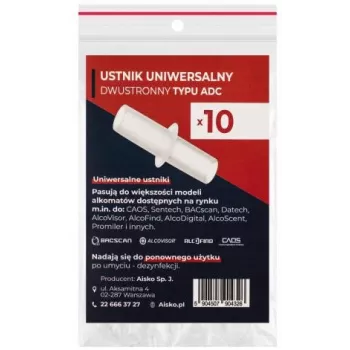 AISKO Uniwersalny Dwustronny Ustnik ADC do Alkomatów (10 szt.)