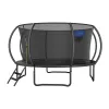 MERACH MR-2429B3 Trampolina, 4,5 m (15 ft) Okrągła z Siatką Bezpieczeństwa, Maks. Obciążenie 150 kg, 96 Sprężyn