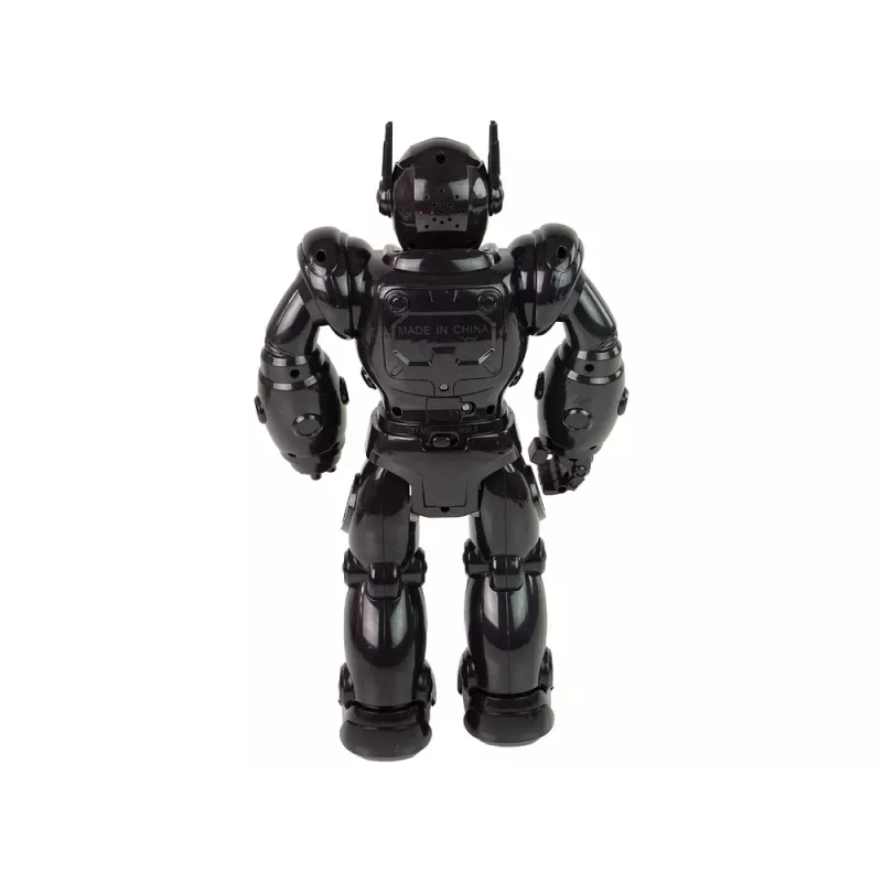 LEAN TOYS Interaktywny Robot Chodzi Dźwięk Światła Czarny