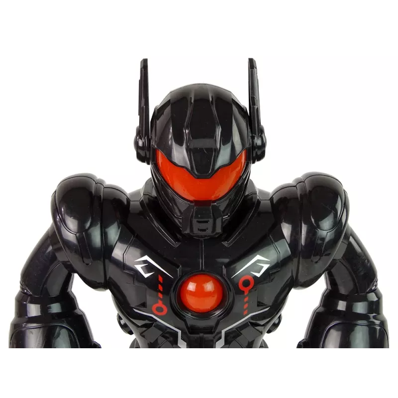 LEAN TOYS Interaktywny Robot Chodzi Dźwięk Światła Czarny