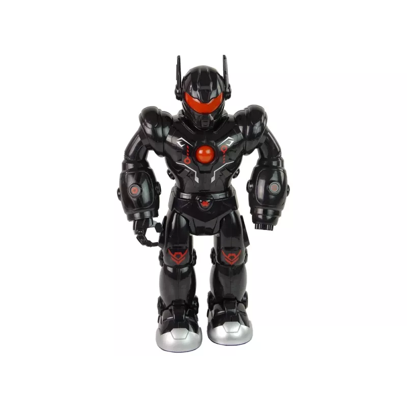LEAN TOYS Interaktywny Robot Chodzi Dźwięk Światła Czarny