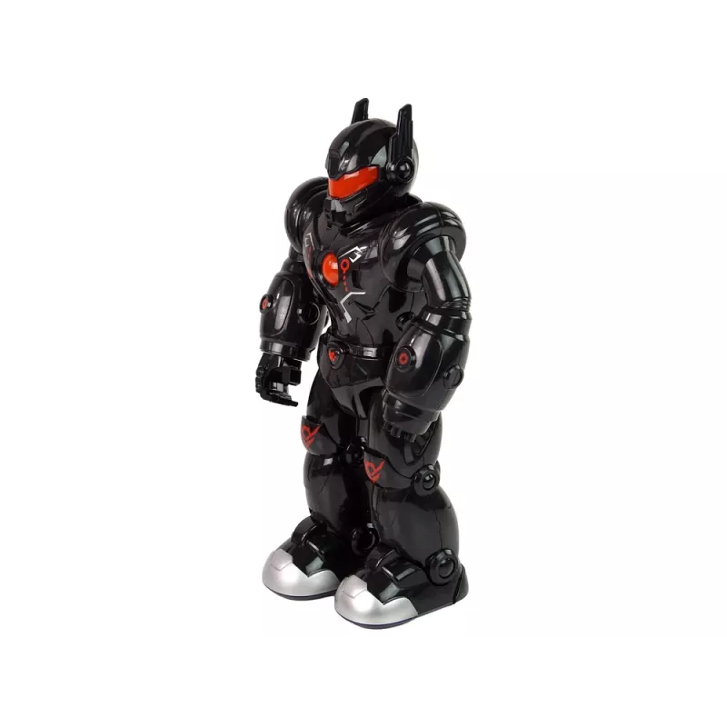 LEAN TOYS Interaktywny Robot Chodzi Dźwięk Światła Czarny