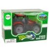 LEAN TOYS Mały traktor rolniczy z otwieraną maską, czerwony, 13 cm