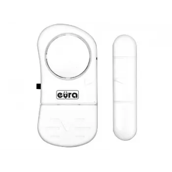 EURA MA-05A3 Mini Czujnik Ruchu Alarm (RL-9805A) - 2 piloty, 105 dB, PIR, Biały
