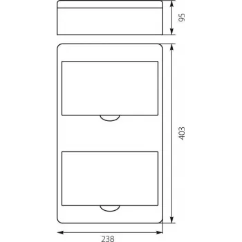 ELEKTRO-PLAST OPATÓWEK RN-16 Fala 7.4 Rozdzielnica natynkowa 16 modułów IP40 Biała 403x238x95mm