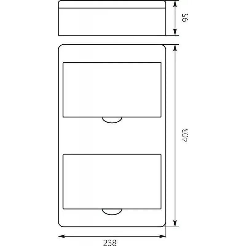 ELEKTRO-PLAST OPATÓWEK RN-16 Fala 7.4 Rozdzielnica natynkowa 16 modułów IP40 Biała 403x238x95mm