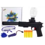 LEAN TOYS Elektryczny pistolet na kulki wodne z strzałkami i okularami ochronnymi, czarny