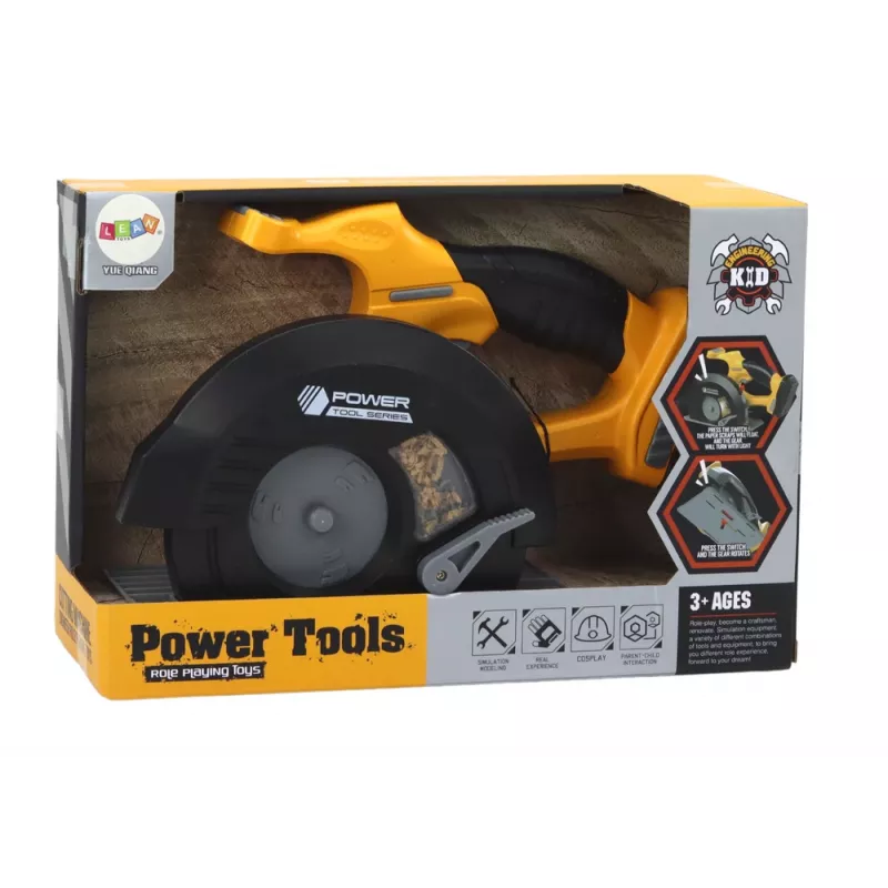 LEAN TOYS Zabawkowa Piła Tarczowa Żółta Dźwięki