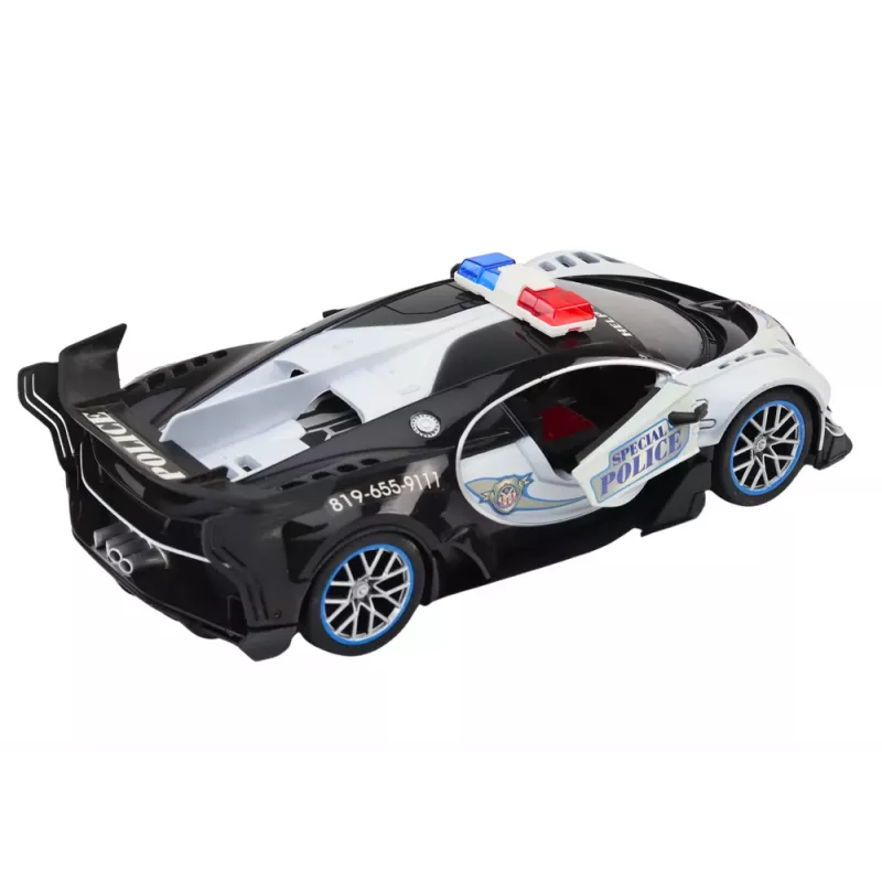 LEAN TOYS Zdalnie Sterowany Samochód Policyjny RC w Skali 1:12 Biały