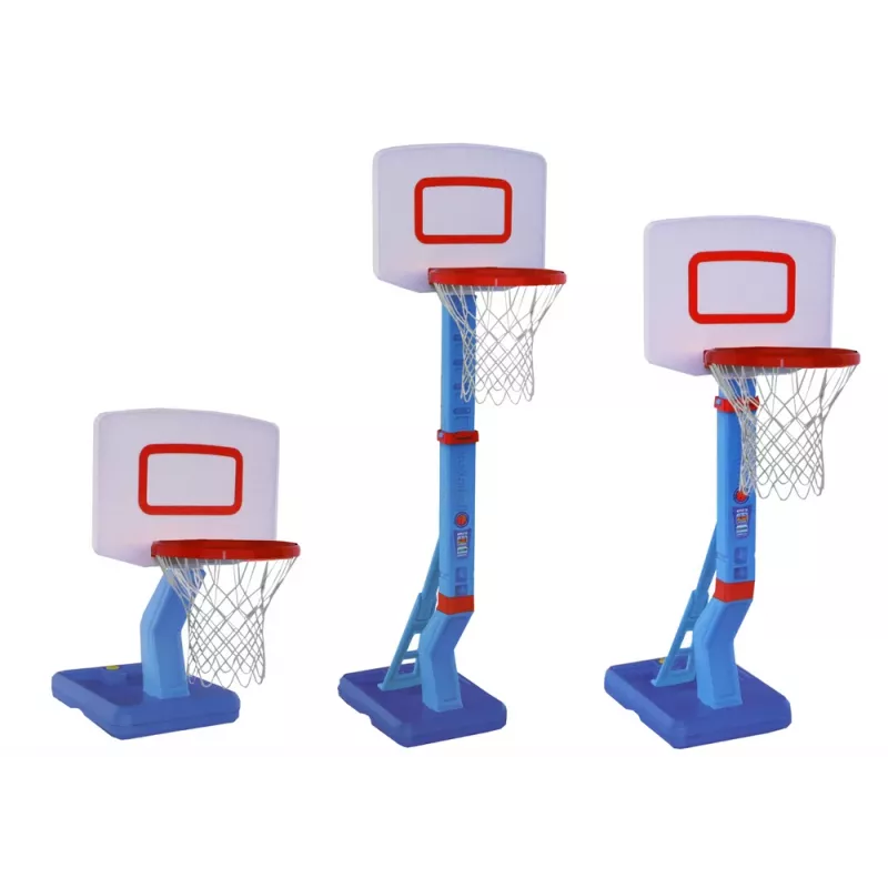 LEAN TOYS Kosz do koszykówki Regulowany z pompką 138cm Niebieski