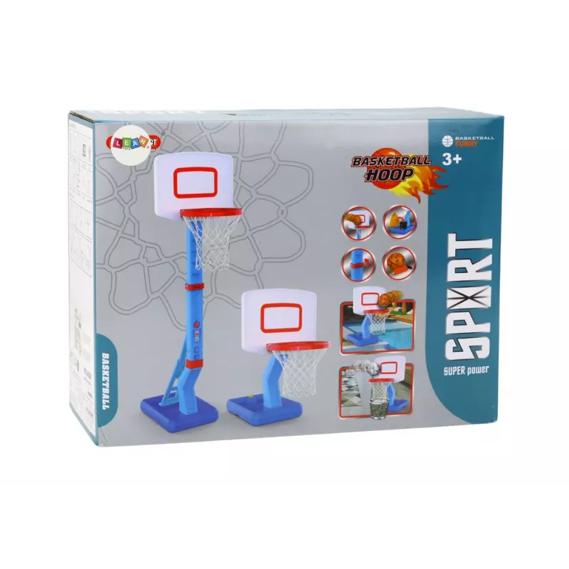 LEAN TOYS Kosz do koszykówki Regulowany z pompką 138cm Niebieski