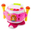 LEAN TOYS Bębenek dla niemowląt Muzyczny Interaktywny Światła Dźwięki Różowy
