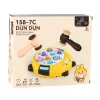 LEAN TOYS Whack-A-Mole Gra Zręcznościowa Dwa Młotki Kotek Żółty Brązowy
