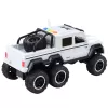 LEAN TOYS Samochód terenowy z napędem ciernym, światła i dźwięki, perłowa biel, 6x6, 1:16