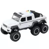 LEAN TOYS Samochód terenowy z napędem ciernym, światła i dźwięki, perłowa biel, 6x6, 1:16