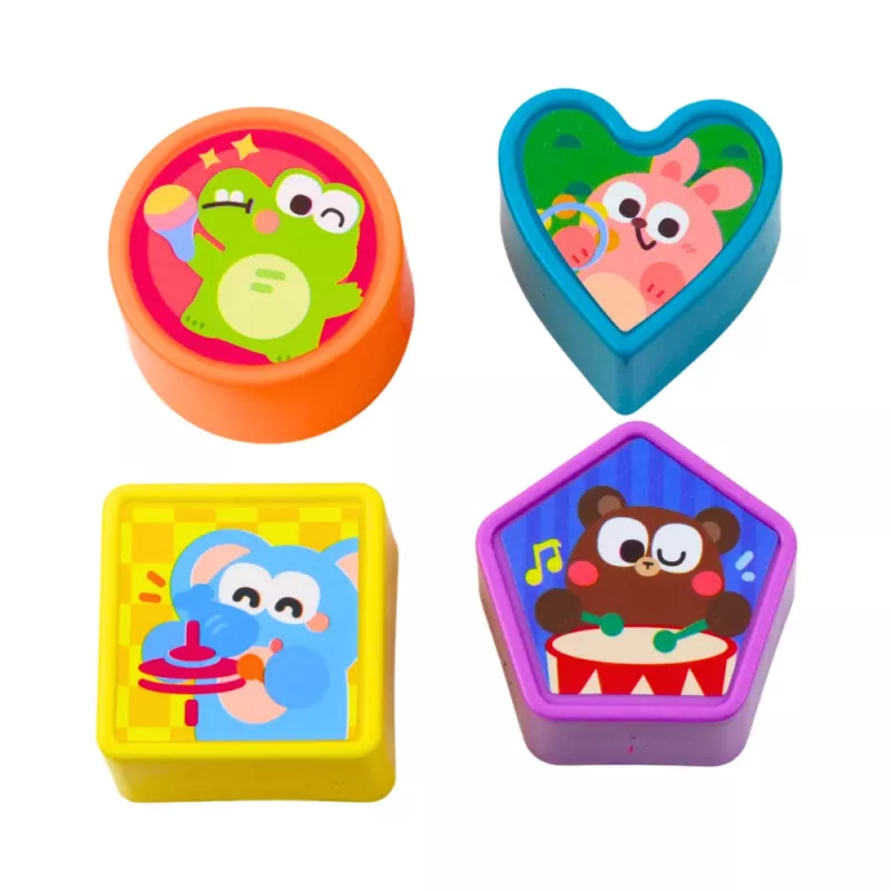 LEAN TOYS Interaktywna Kostka Sortująca Edukacyjna Sensoryczna Dźwięki Kolorowa