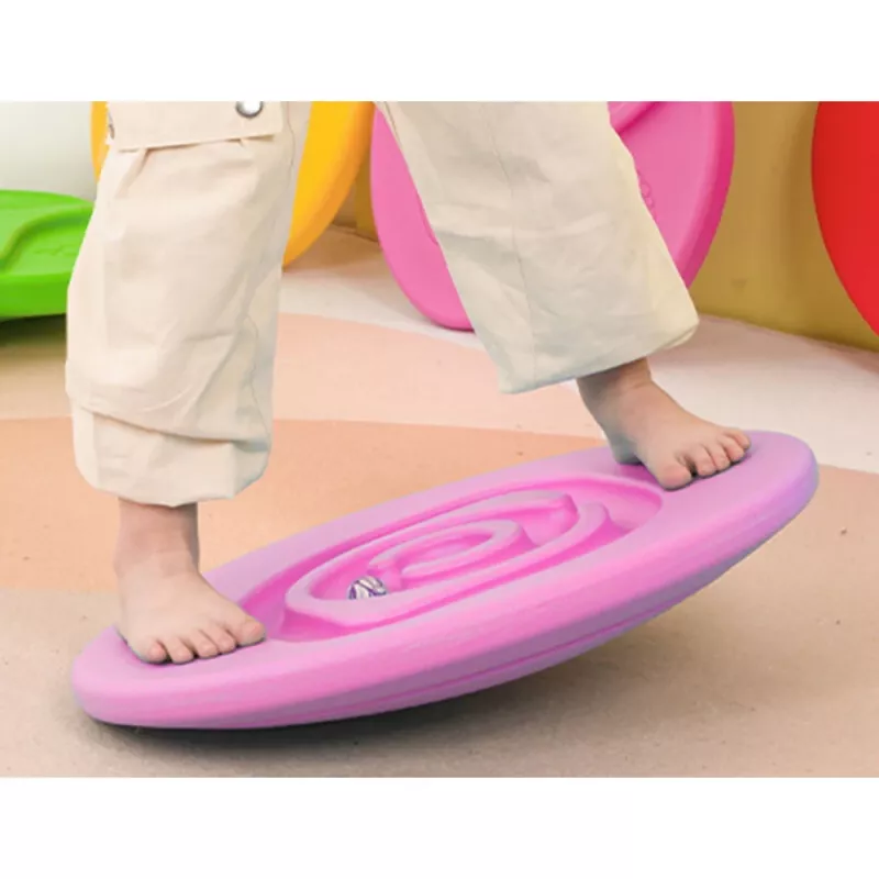 LEAN TOYS Sensory Balancing Board For Children Rubber Balls 5pcs Pink