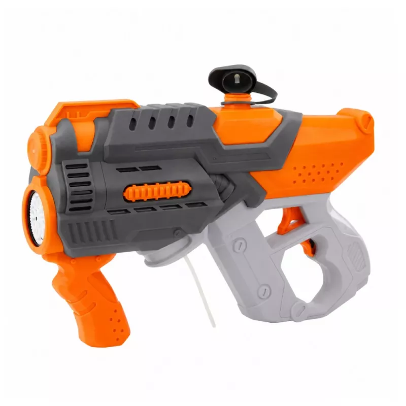 LEAN TOYS Elektryczny Pistolet na Wodę i Bańki Mydlane 2w1 Pomarańczowy