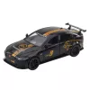 LEAN TOYS Sports Car Metal Pull-Back Drive Lights Sounds Black 1:32