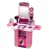 LEAN TOYS Zestaw do makijażu z toaletką w walizce Akcesoria 2 w 1 Różowy