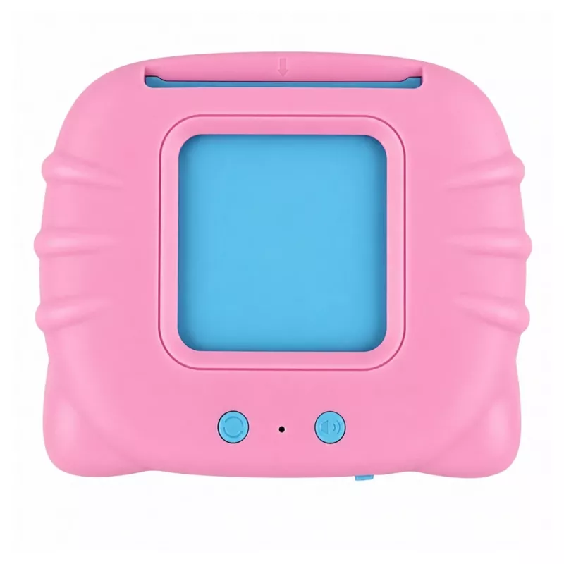 LEAN TOYS Czytnik Kart Edukacyjny do Nauki Angielskich Słów Różowy