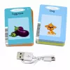 LEAN TOYS English Word Learning Card Reader Educational Toy Blue