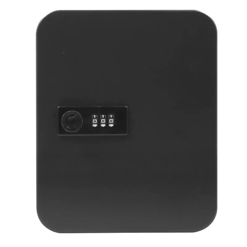 LEAN Metal Key Box z kodem cyfrowym, 48 haczyków, czarne naklejki