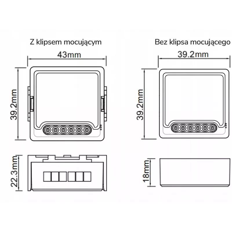 OXT T250G ZigBee Czujnik Drzwi Garażowych z Kontaktronem do TUYA Smart Life
