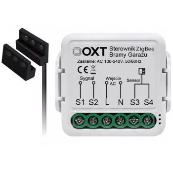 OXT T250G ZigBee Czujnik Drzwi Garażowych z Kontaktronem do TUYA Smart Life