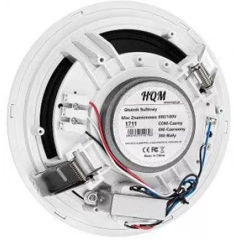 HQM HQM-SO616 6W Głośnik sufitowy - linia 100V, przetwornik 6,5 inch, biały