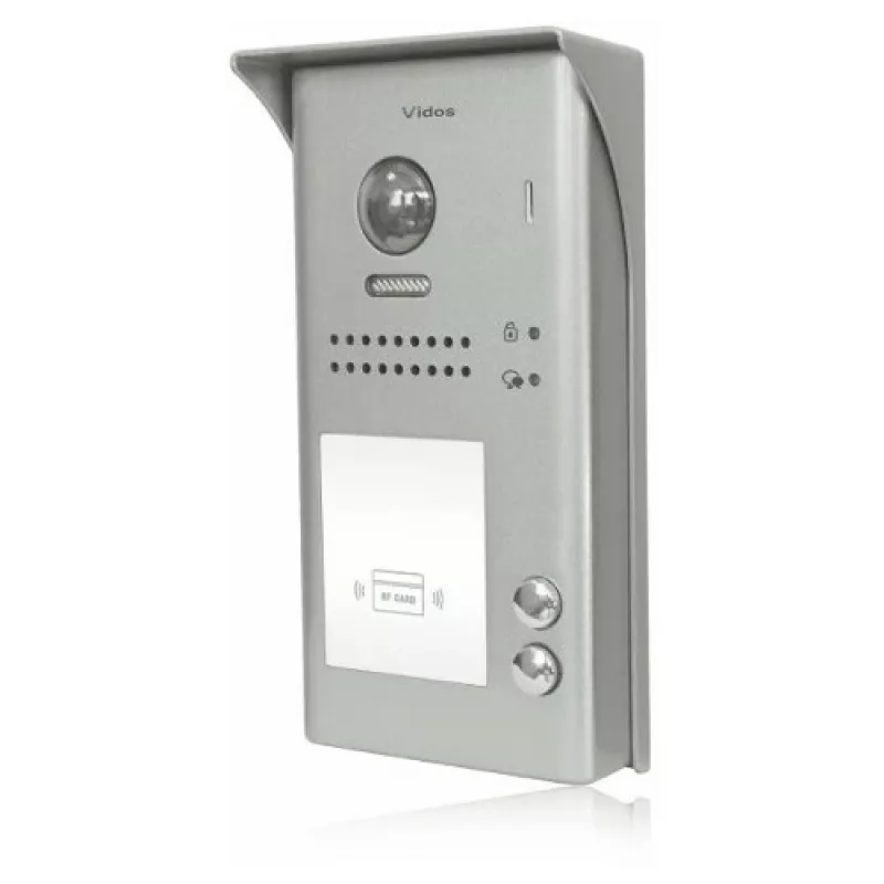VIDOS DUO S1102A 2-rodzinna wideodomofon, stal nierdzewna, Full HD, 2-przewodowy, czarny
