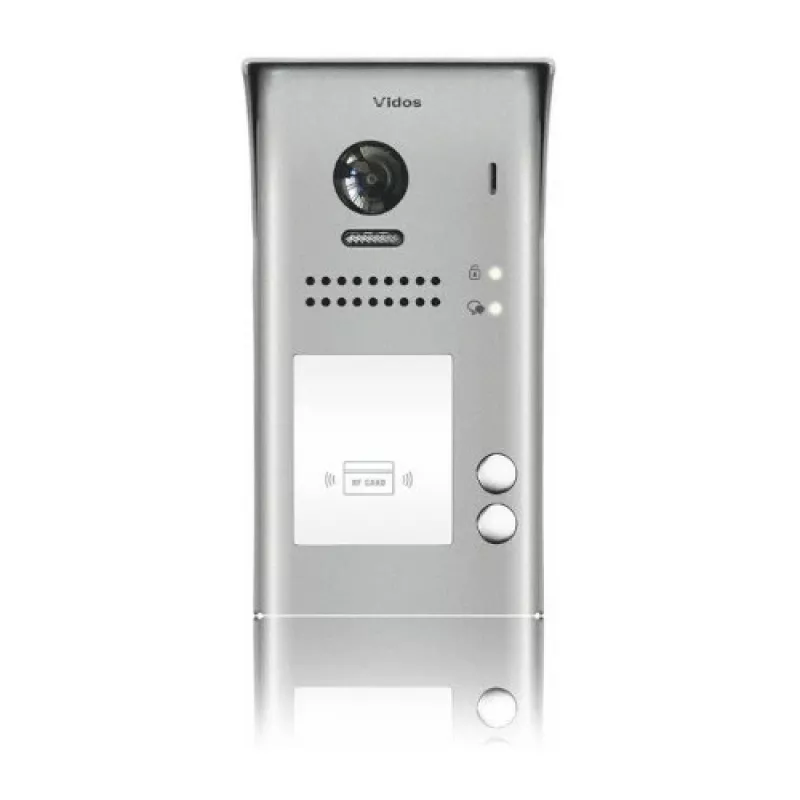 VIDOS DUO S1102A 2-rodzinna wideodomofon, stal nierdzewna, Full HD, 2-przewodowy, czarny