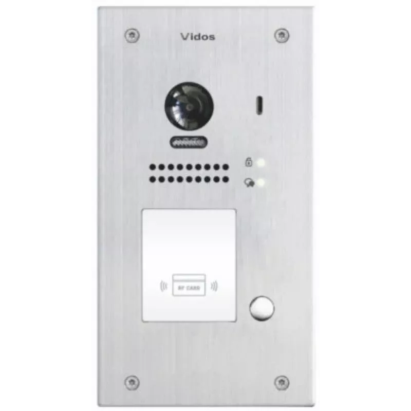 VIDOS DUO S1201A 2-przewodowa wideodomofon z RFID, Full HD 1080p, srebrny/ciemny szary