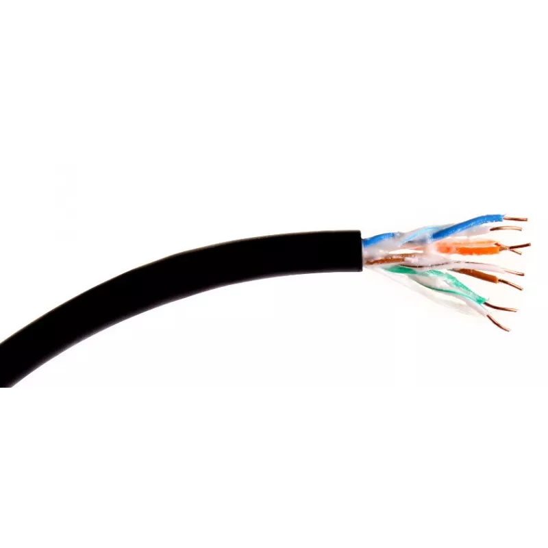 GETFORT Premium Cat.5e U/UTP UV Gel-Filled Outdoor Cable 500m Black