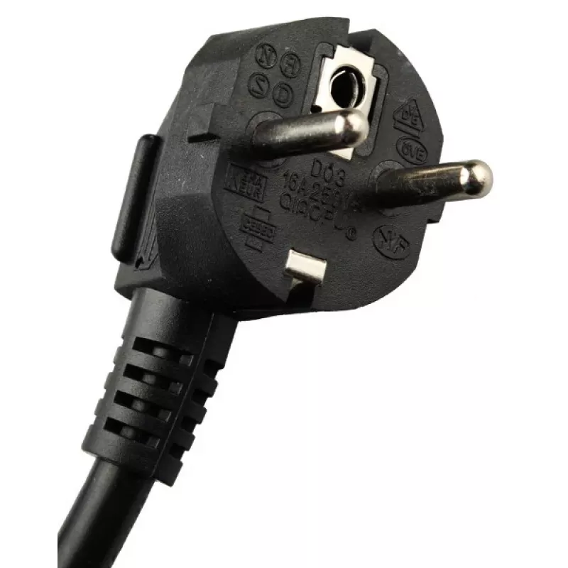 GETFORT LGF-06-Z 19-calowy 1U 6-gniazdowa Schuko Listwa Zasilająca (PDU) - Kabel 1,8m, 16A, 230V, Czarny
