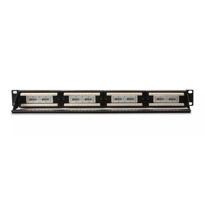 GETFORT PGF-5EUTP24-B4 Cat.5e UTP 24-Port Patch Panel 1U 19 inch Rackmount Czarny