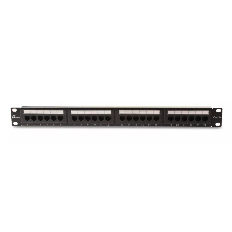 GETFORT PGF-5EUTP24-B4 Cat.5e UTP 24-Port Patch Panel 1U 19 inch Rackmount Czarny