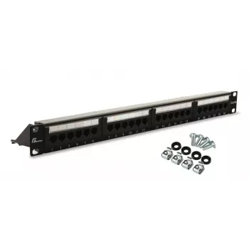 GETFORT PGF-5EUTP24-B4 Cat.5e UTP 24-Port Patch Panel 1U 19 inch Rackmount Czarny