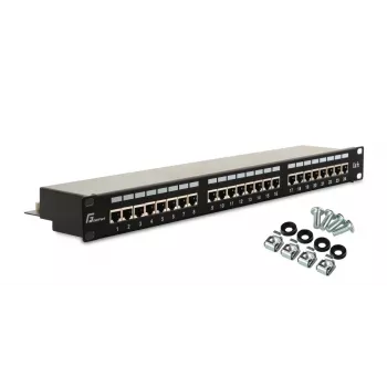 GETFORT PGF-5EFTP24-B6 Panel Krosowy FTP Cat.5e 24 Porty 1U Czarny