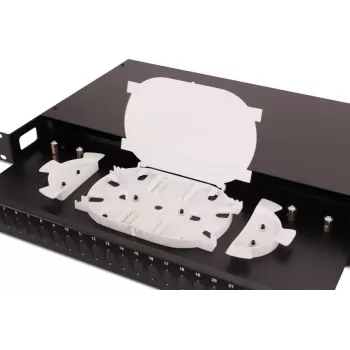 GETFORT GF-FO01-SX 1U 19-Inch 24xSC Simplex Fiber Optic Patch Panel z Tacą Splajsową