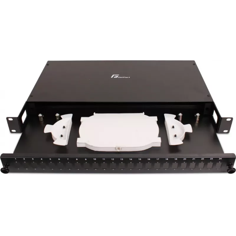 GETFORT GF-FO01-SX 1U 19-Inch 24xSC Simplex Fiber Optic Patch Panel z Tacą Splajsową