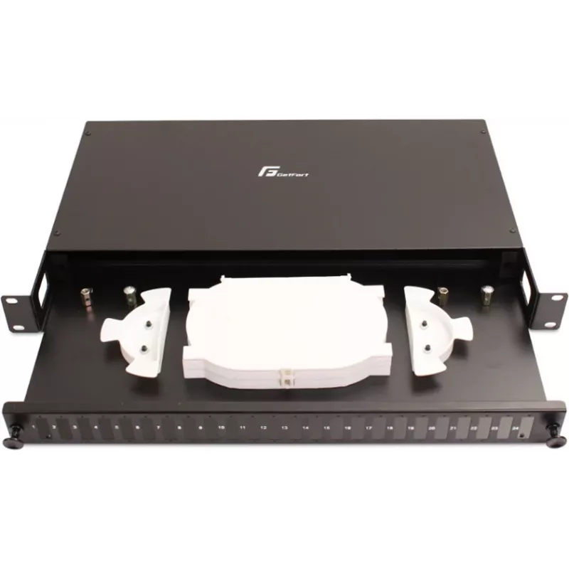 GETFORT GF-FO01-DX 1U 19-Inch 24xSC Duplex Fiber Optic Patch Panel z wysuwaną tacą